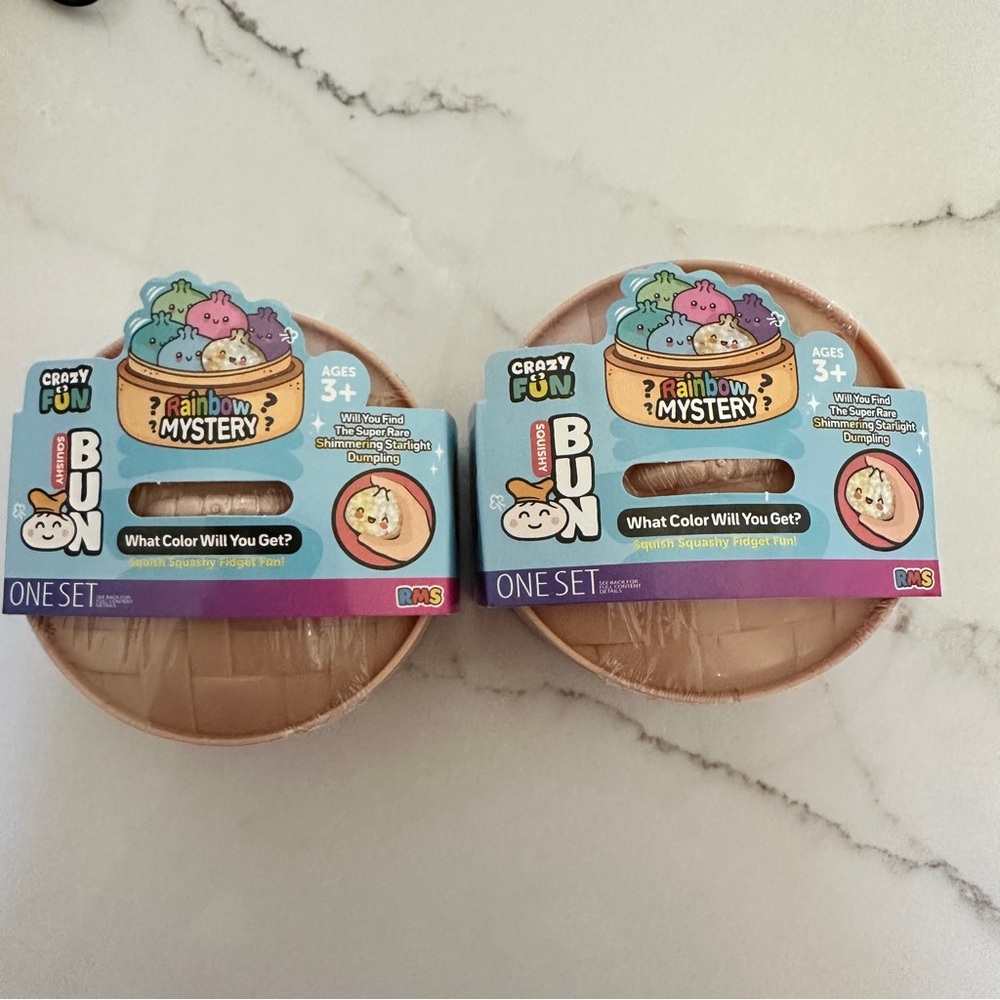 Authentic Pack of 2 VIRAL Rainbow Five Below sealed squishy dumpling Crazy Fun